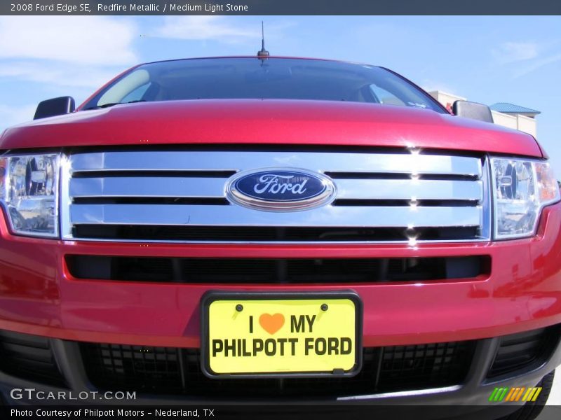 Redfire Metallic / Medium Light Stone 2008 Ford Edge SE