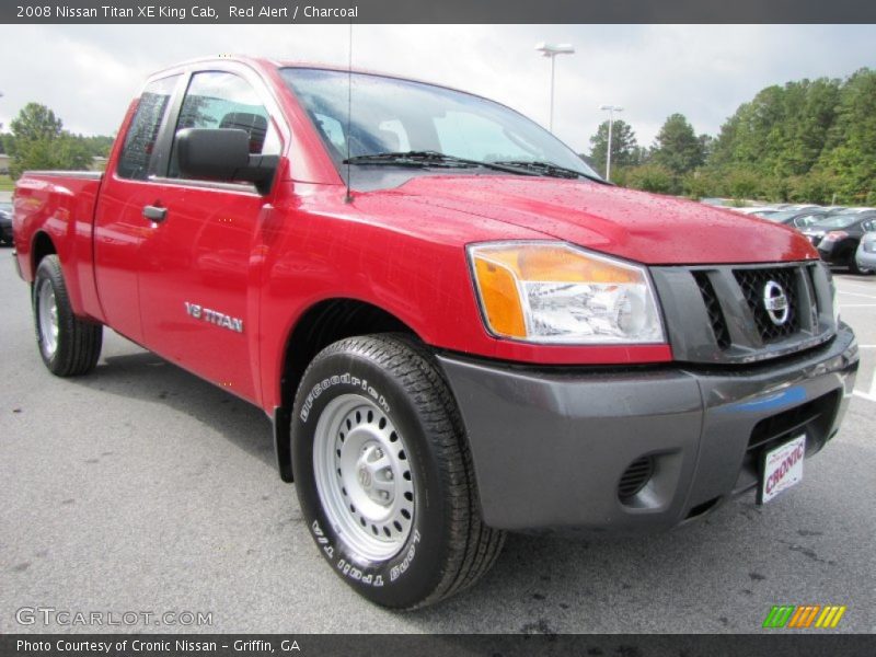 Red Alert / Charcoal 2008 Nissan Titan XE King Cab
