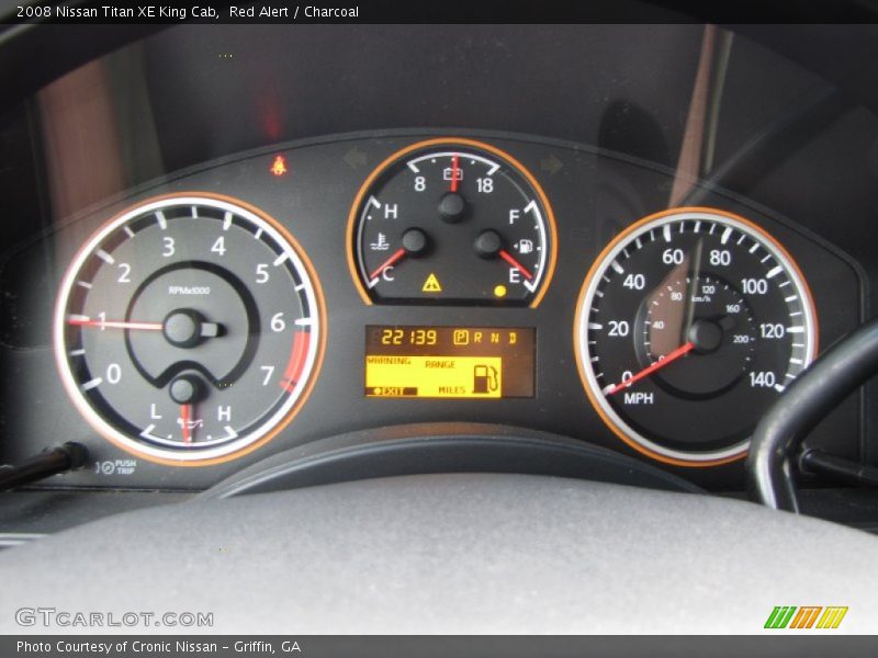 Red Alert / Charcoal 2008 Nissan Titan XE King Cab