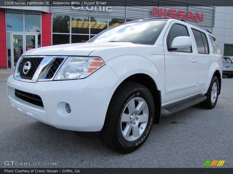 Avalanche White / Russet Brown 2008 Nissan Pathfinder SE