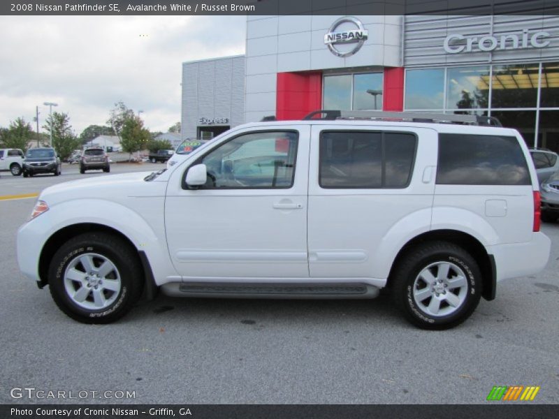 Avalanche White / Russet Brown 2008 Nissan Pathfinder SE