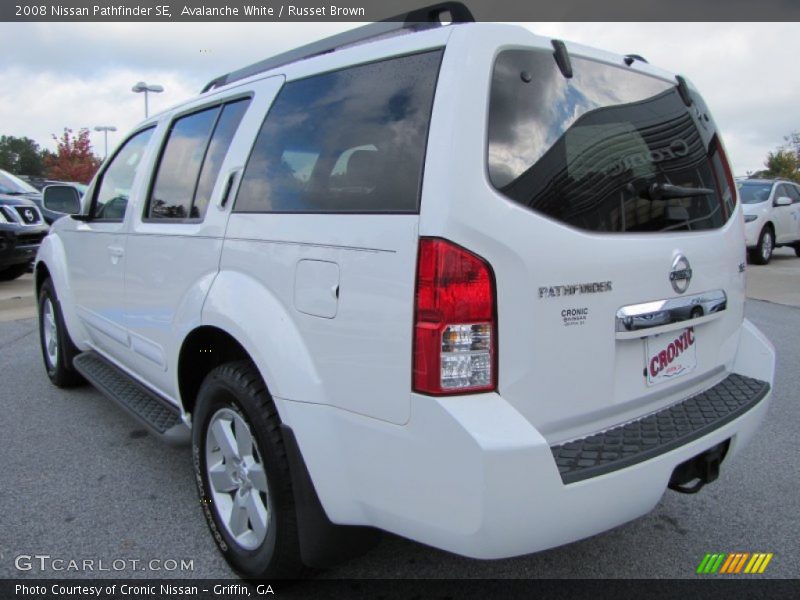 Avalanche White / Russet Brown 2008 Nissan Pathfinder SE