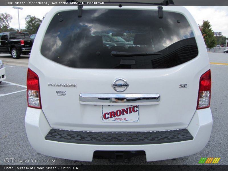 Avalanche White / Russet Brown 2008 Nissan Pathfinder SE