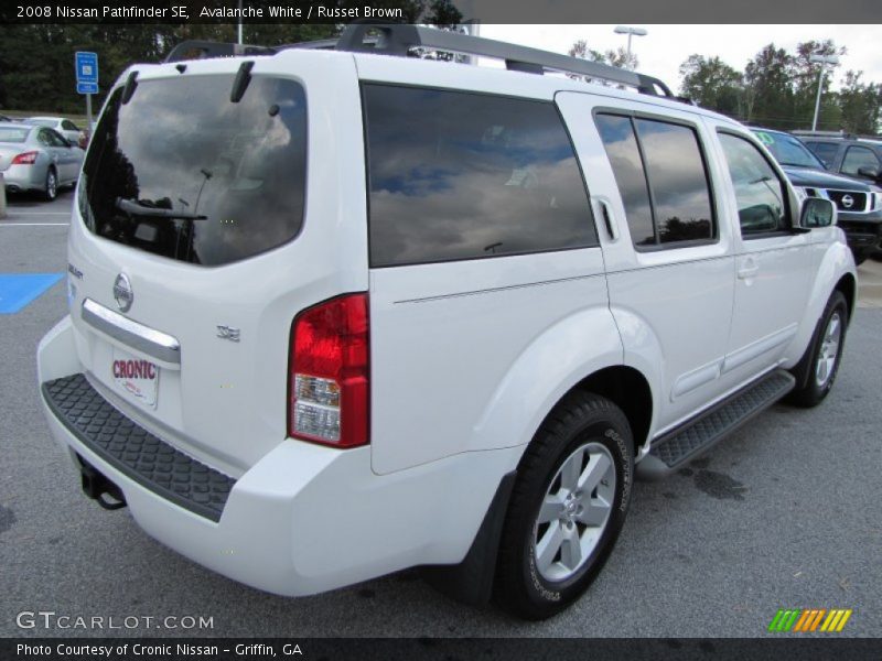 Avalanche White / Russet Brown 2008 Nissan Pathfinder SE