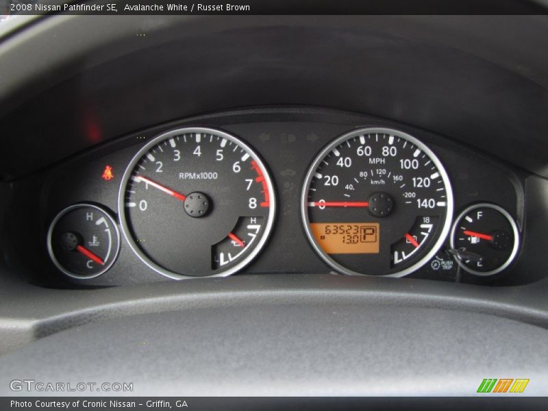 Avalanche White / Russet Brown 2008 Nissan Pathfinder SE