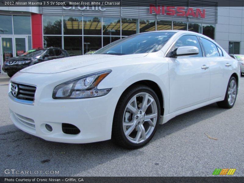 Winter Frost White / Charcoal 2012 Nissan Maxima 3.5 SV Sport