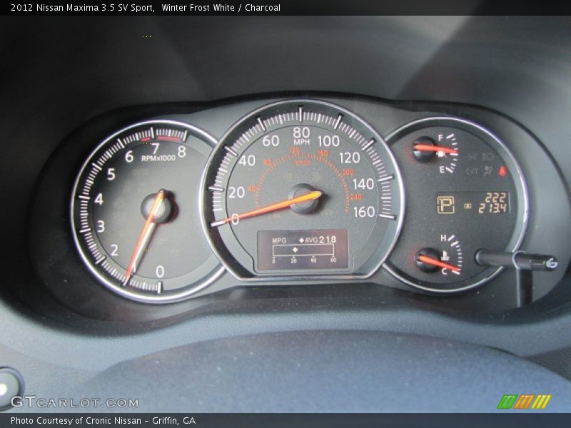 Winter Frost White / Charcoal 2012 Nissan Maxima 3.5 SV Sport