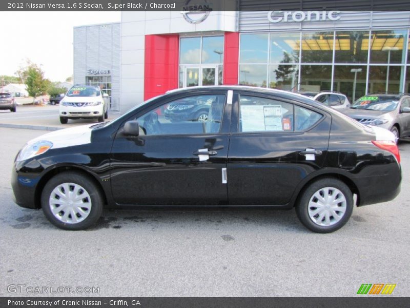 Super Black / Charcoal 2012 Nissan Versa 1.6 S Sedan