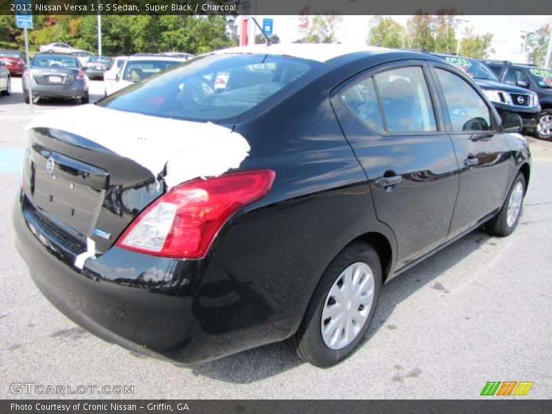 Super Black / Charcoal 2012 Nissan Versa 1.6 S Sedan