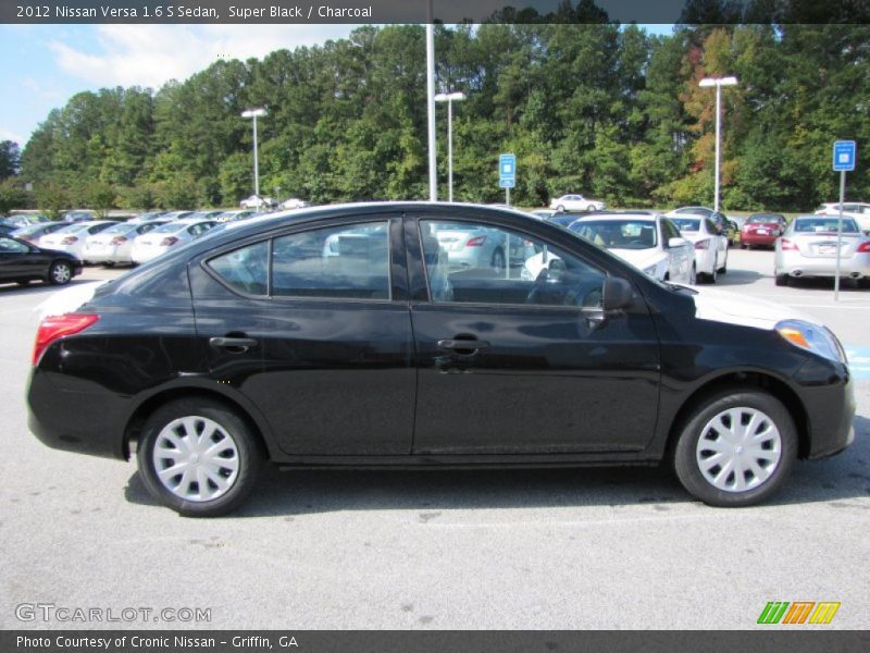 Super Black / Charcoal 2012 Nissan Versa 1.6 S Sedan
