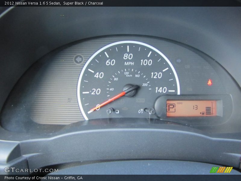 Super Black / Charcoal 2012 Nissan Versa 1.6 S Sedan