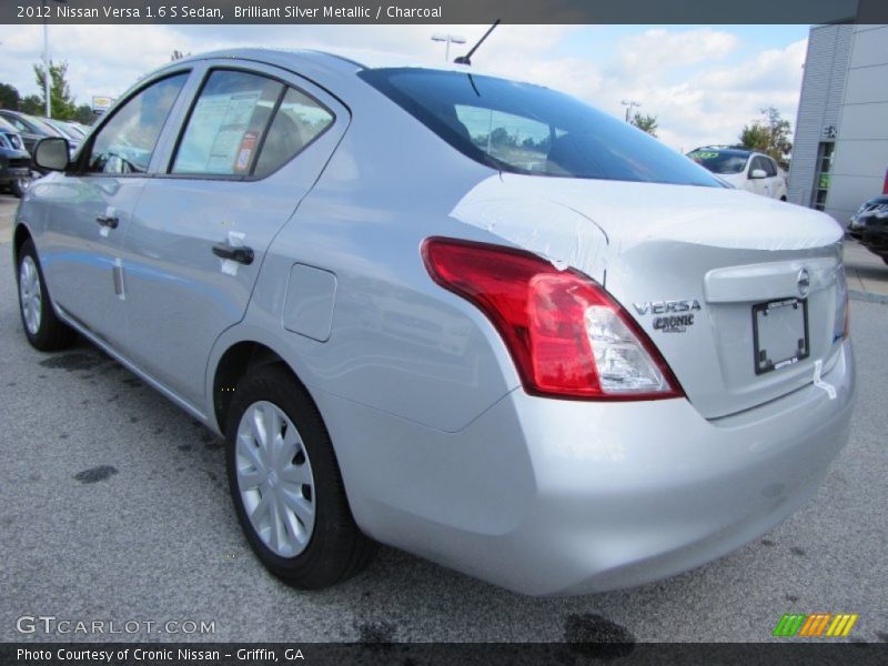 Brilliant Silver Metallic / Charcoal 2012 Nissan Versa 1.6 S Sedan