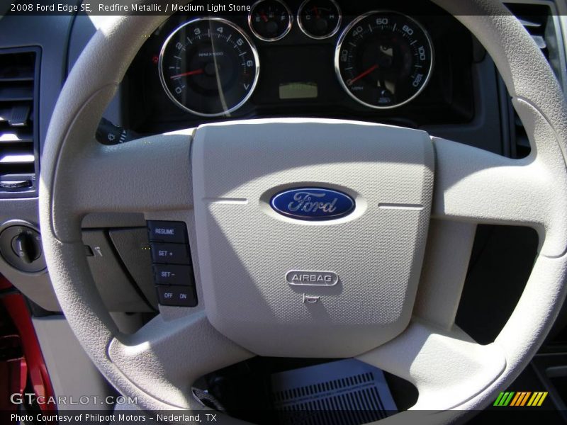 Redfire Metallic / Medium Light Stone 2008 Ford Edge SE