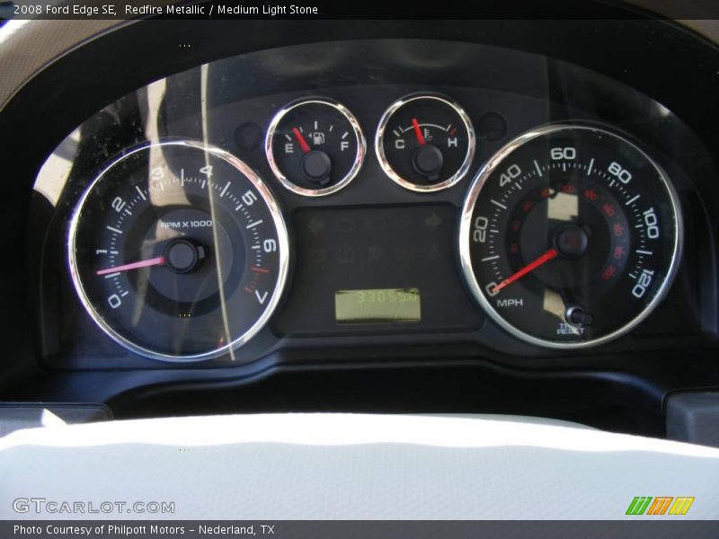 Redfire Metallic / Medium Light Stone 2008 Ford Edge SE