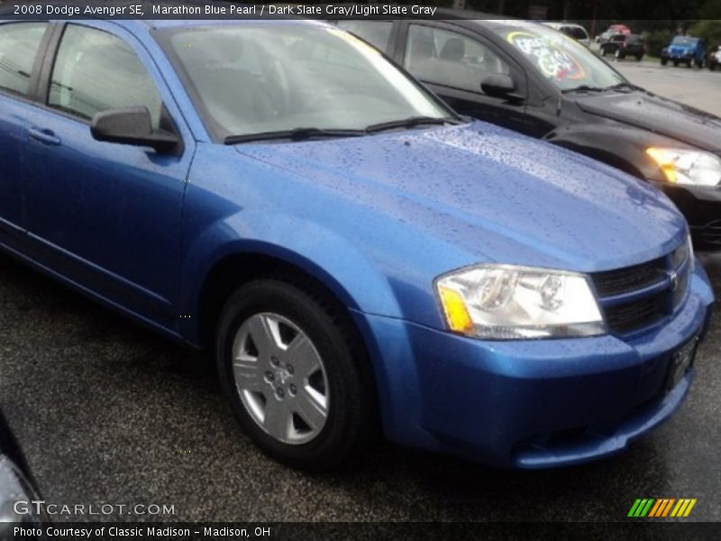 Marathon Blue Pearl / Dark Slate Gray/Light Slate Gray 2008 Dodge Avenger SE