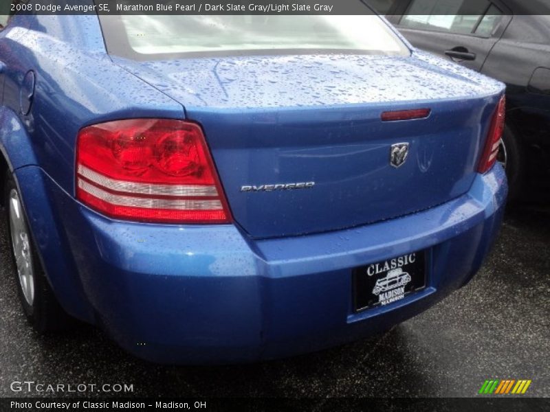 Marathon Blue Pearl / Dark Slate Gray/Light Slate Gray 2008 Dodge Avenger SE