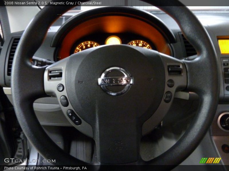 Magnetic Gray / Charcoal/Steel 2008 Nissan Sentra 2.0 S