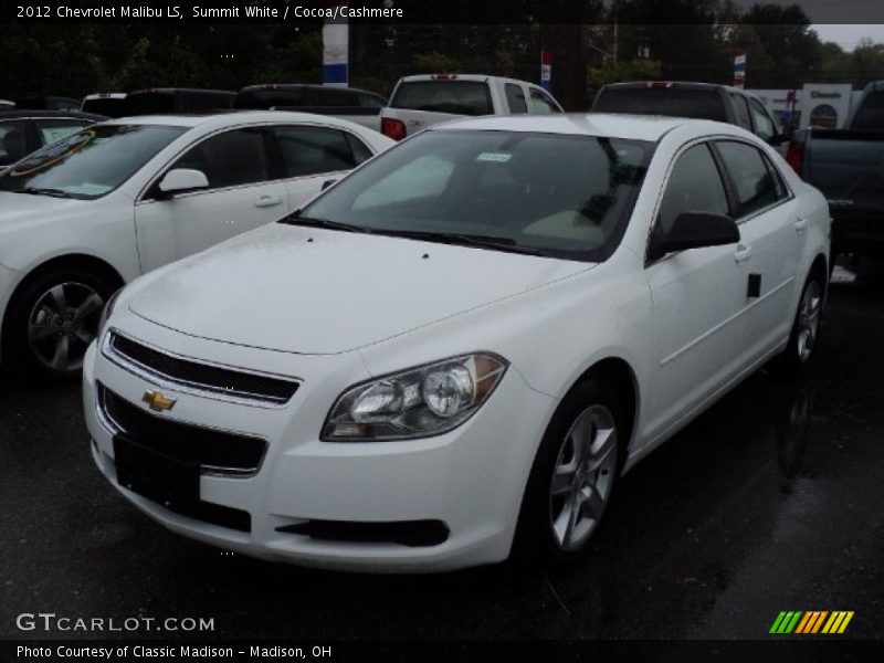 Summit White / Cocoa/Cashmere 2012 Chevrolet Malibu LS