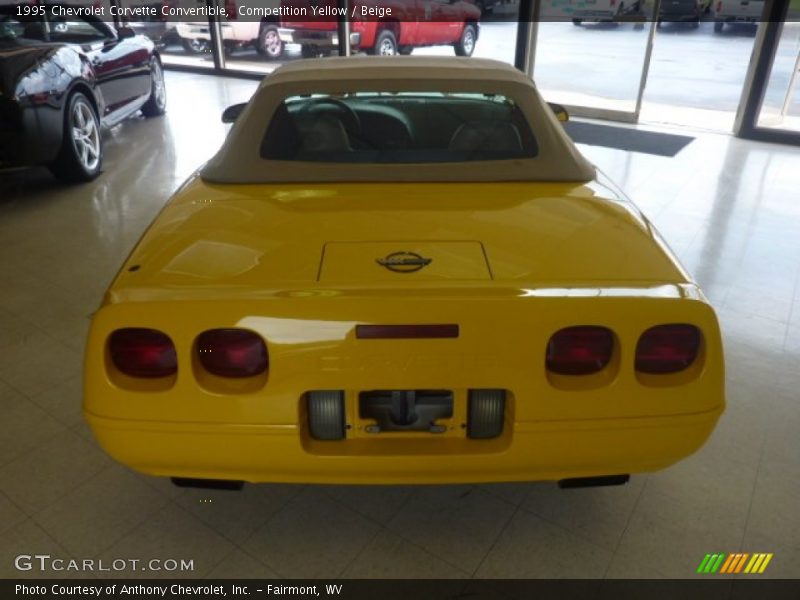 Competition Yellow / Beige 1995 Chevrolet Corvette Convertible