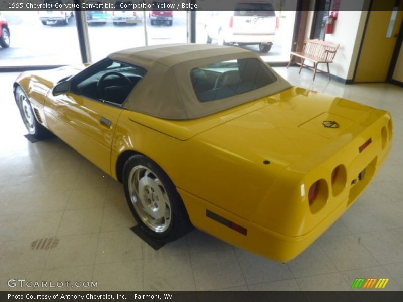 Competition Yellow / Beige 1995 Chevrolet Corvette Convertible