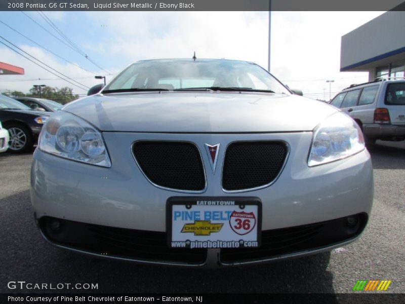 Liquid Silver Metallic / Ebony Black 2008 Pontiac G6 GT Sedan