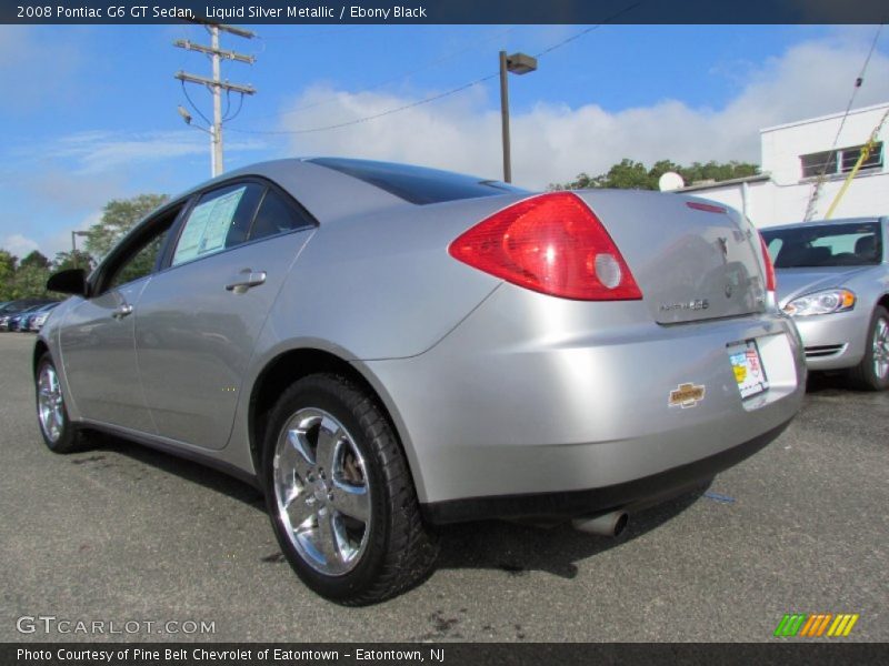 Liquid Silver Metallic / Ebony Black 2008 Pontiac G6 GT Sedan