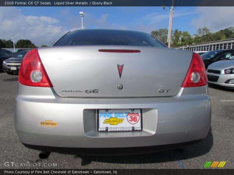 Liquid Silver Metallic / Ebony Black 2008 Pontiac G6 GT Sedan