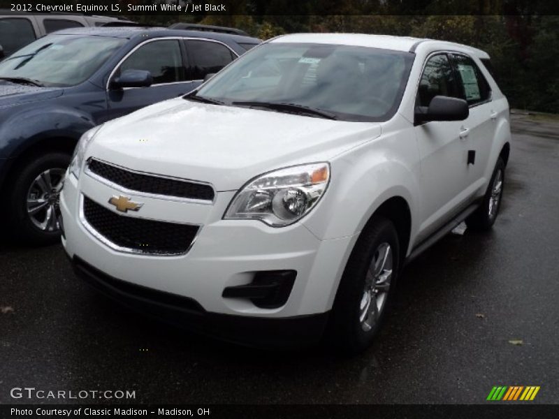 Summit White / Jet Black 2012 Chevrolet Equinox LS