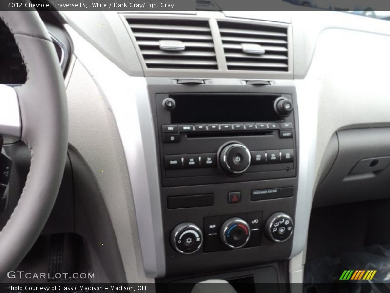 White / Dark Gray/Light Gray 2012 Chevrolet Traverse LS