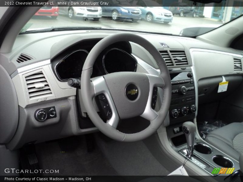 White / Dark Gray/Light Gray 2012 Chevrolet Traverse LS
