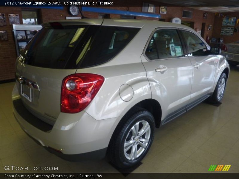 Gold Mist Metallic / Jet Black 2012 Chevrolet Equinox LS AWD