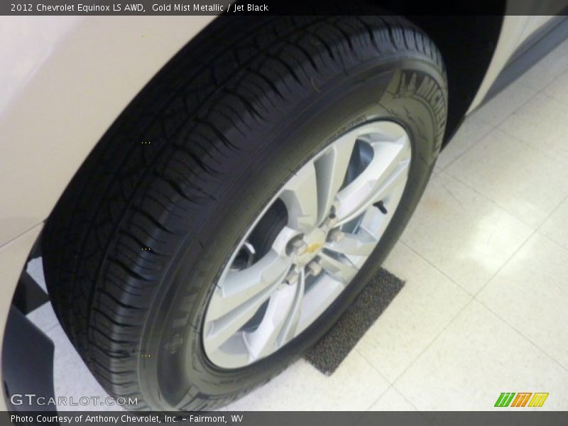 Gold Mist Metallic / Jet Black 2012 Chevrolet Equinox LS AWD