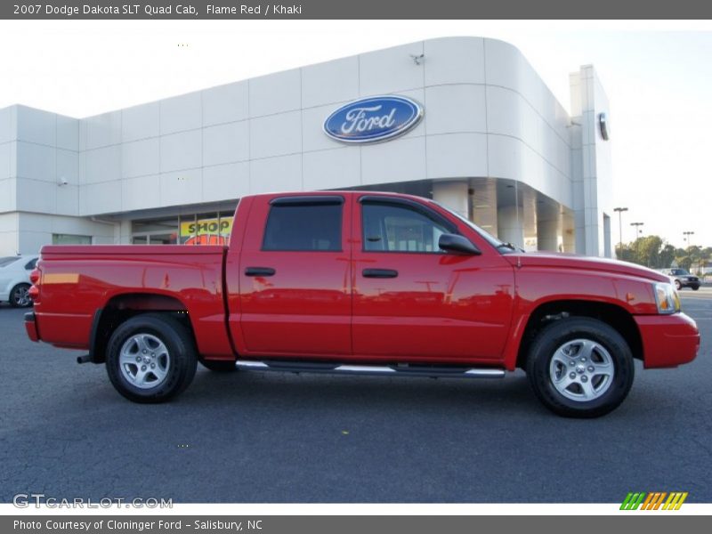 Flame Red / Khaki 2007 Dodge Dakota SLT Quad Cab