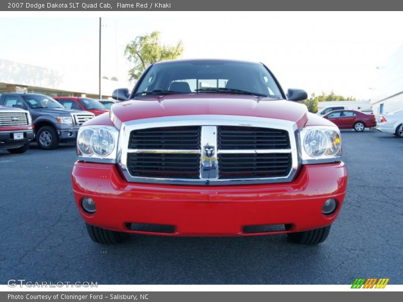 Flame Red / Khaki 2007 Dodge Dakota SLT Quad Cab