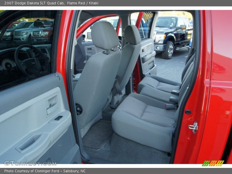 Flame Red / Khaki 2007 Dodge Dakota SLT Quad Cab