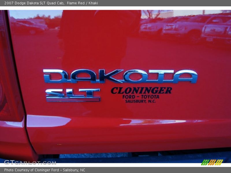 Flame Red / Khaki 2007 Dodge Dakota SLT Quad Cab