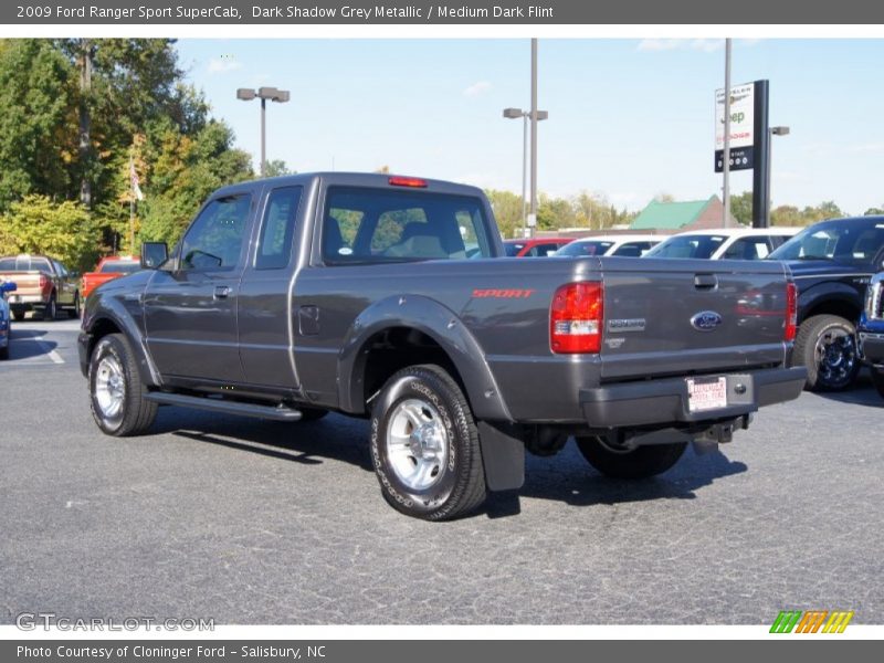 Dark Shadow Grey Metallic / Medium Dark Flint 2009 Ford Ranger Sport SuperCab