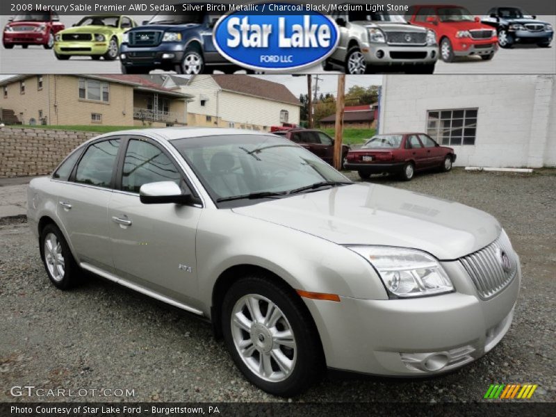 Silver Birch Metallic / Charcoal Black/Medium Light Stone 2008 Mercury Sable Premier AWD Sedan
