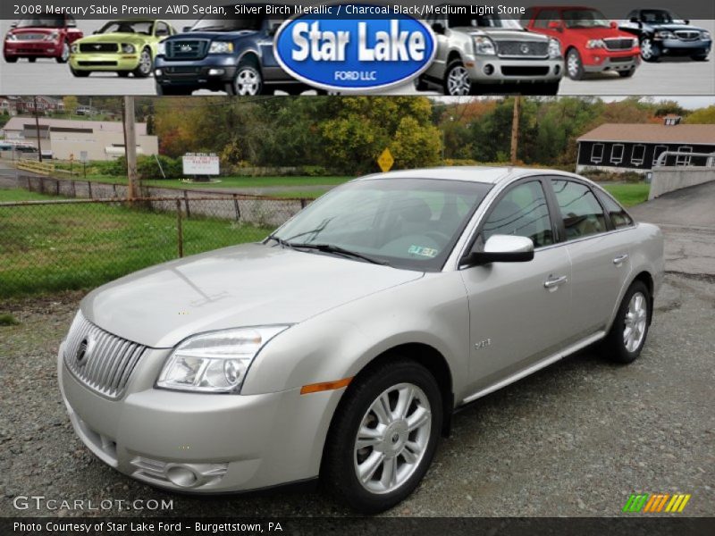 Silver Birch Metallic / Charcoal Black/Medium Light Stone 2008 Mercury Sable Premier AWD Sedan