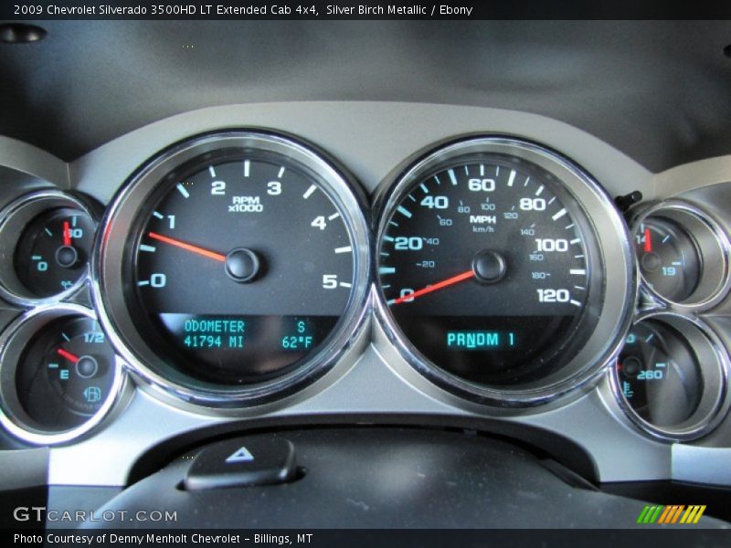 Silver Birch Metallic / Ebony 2009 Chevrolet Silverado 3500HD LT Extended Cab 4x4