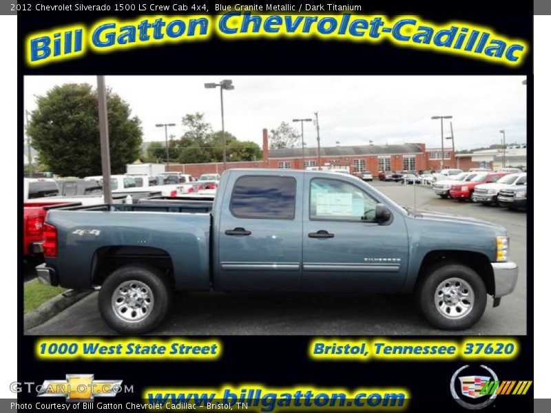 Blue Granite Metallic / Dark Titanium 2012 Chevrolet Silverado 1500 LS Crew Cab 4x4