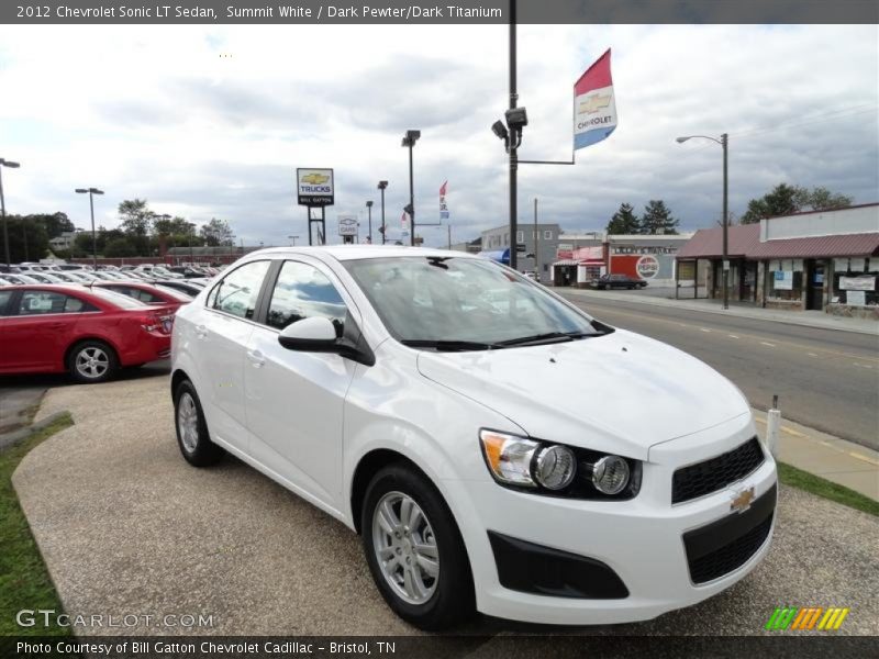 Summit White / Dark Pewter/Dark Titanium 2012 Chevrolet Sonic LT Sedan