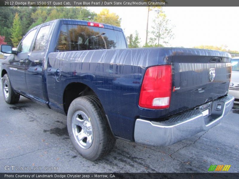 True Blue Pearl / Dark Slate Gray/Medium Graystone 2012 Dodge Ram 1500 ST Quad Cab