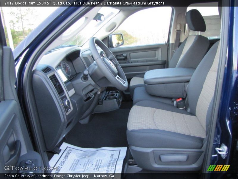 True Blue Pearl / Dark Slate Gray/Medium Graystone 2012 Dodge Ram 1500 ST Quad Cab