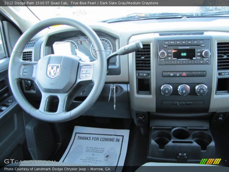 True Blue Pearl / Dark Slate Gray/Medium Graystone 2012 Dodge Ram 1500 ST Quad Cab
