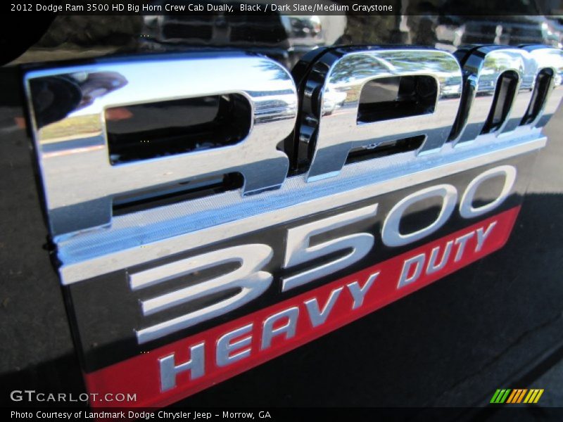 Black / Dark Slate/Medium Graystone 2012 Dodge Ram 3500 HD Big Horn Crew Cab Dually