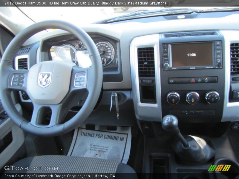 Black / Dark Slate/Medium Graystone 2012 Dodge Ram 3500 HD Big Horn Crew Cab Dually
