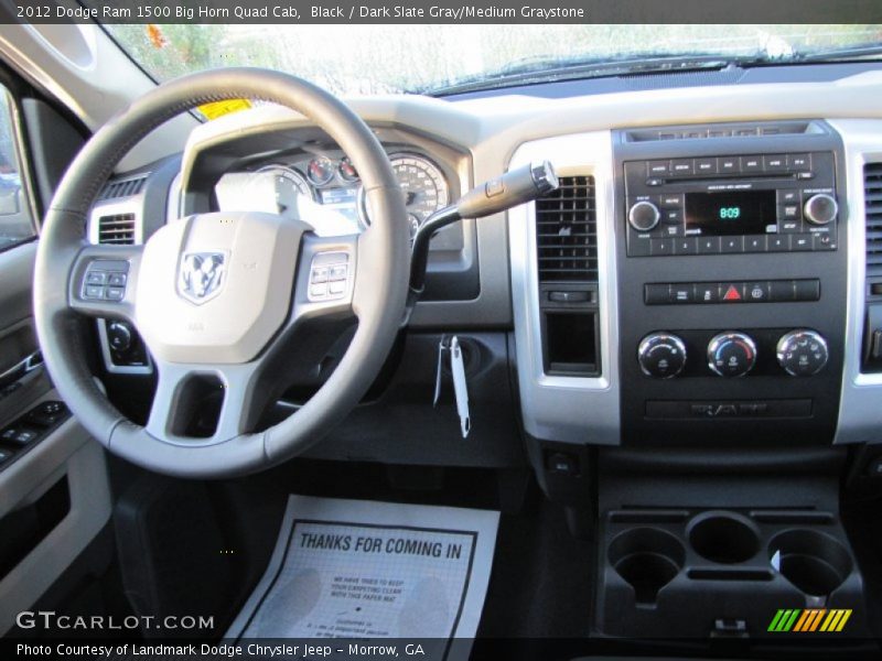 Black / Dark Slate Gray/Medium Graystone 2012 Dodge Ram 1500 Big Horn Quad Cab
