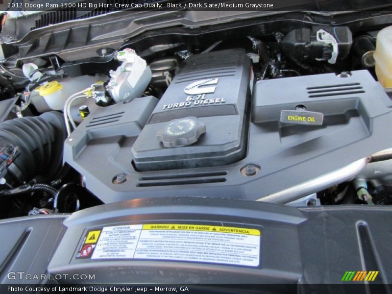  2012 Ram 3500 HD Big Horn Crew Cab Dually Engine - 6.7 Liter OHV 24-Valve Cummins VGT Turbo-Diesel Inline 6 Cylinder