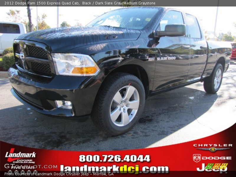 Black / Dark Slate Gray/Medium Graystone 2012 Dodge Ram 1500 Express Quad Cab